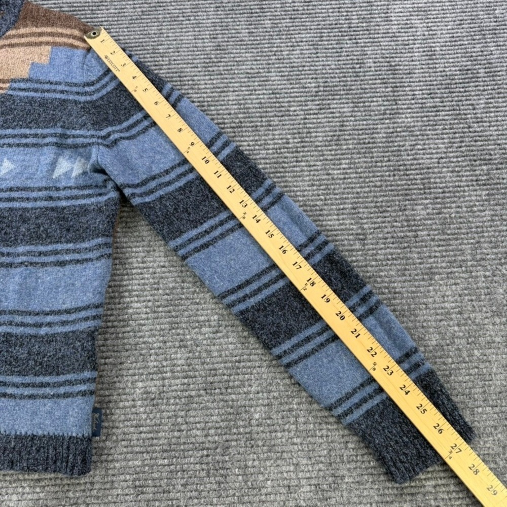 Woolrich Southwestern Lambswool Full Zip Sweater Womens Large Blue Brown Aztec - Picture 11 of 12